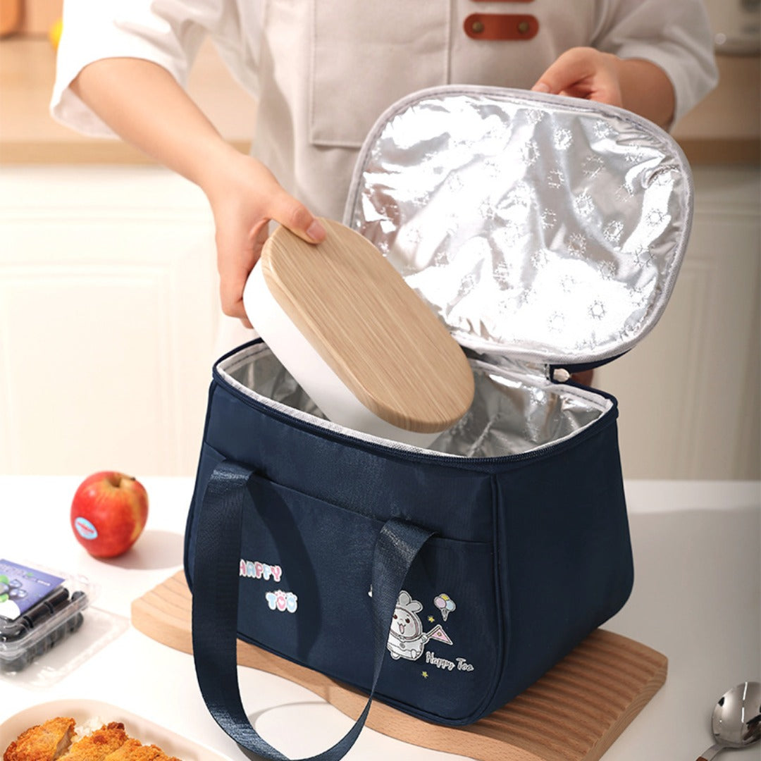 Cute lunch bag, lunch box bag waterproof, student lunch bag, cartoon picnic camping thermal insulation bag