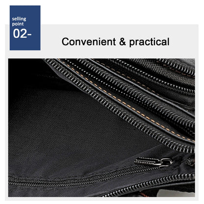 Riñonera multifuncional de piel auténtica para hombre y mujer – Ideal para viajes, deportes, correr y vacaciones, con múltiples bolsillos.