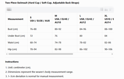 Women's High Waist Solid Color Split Swimsuit with Wave Pattern for Tummy Control