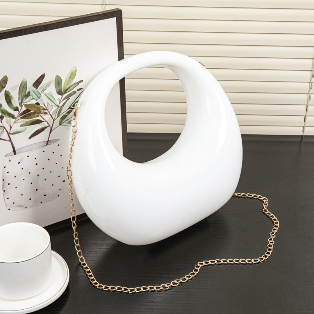 Elegante bolso de noche – Bolso de cena dorado y plateado, elegante neceser de maquillaje acrílico, bolso perfecto para graduación, bolso de fiesta y bolso de mano para bodas 