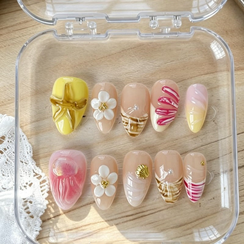 Handmade press on nails 30% off Claim code: XVDNC99FJRBZ