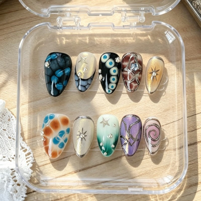Handmade press on nails 30% off Claim code: XVDNC99FJRBZ
