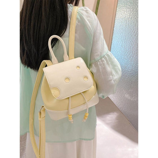 Adorable mochila de queso: una linda mochila pequeña para ir a la escuela con estilo en verano.