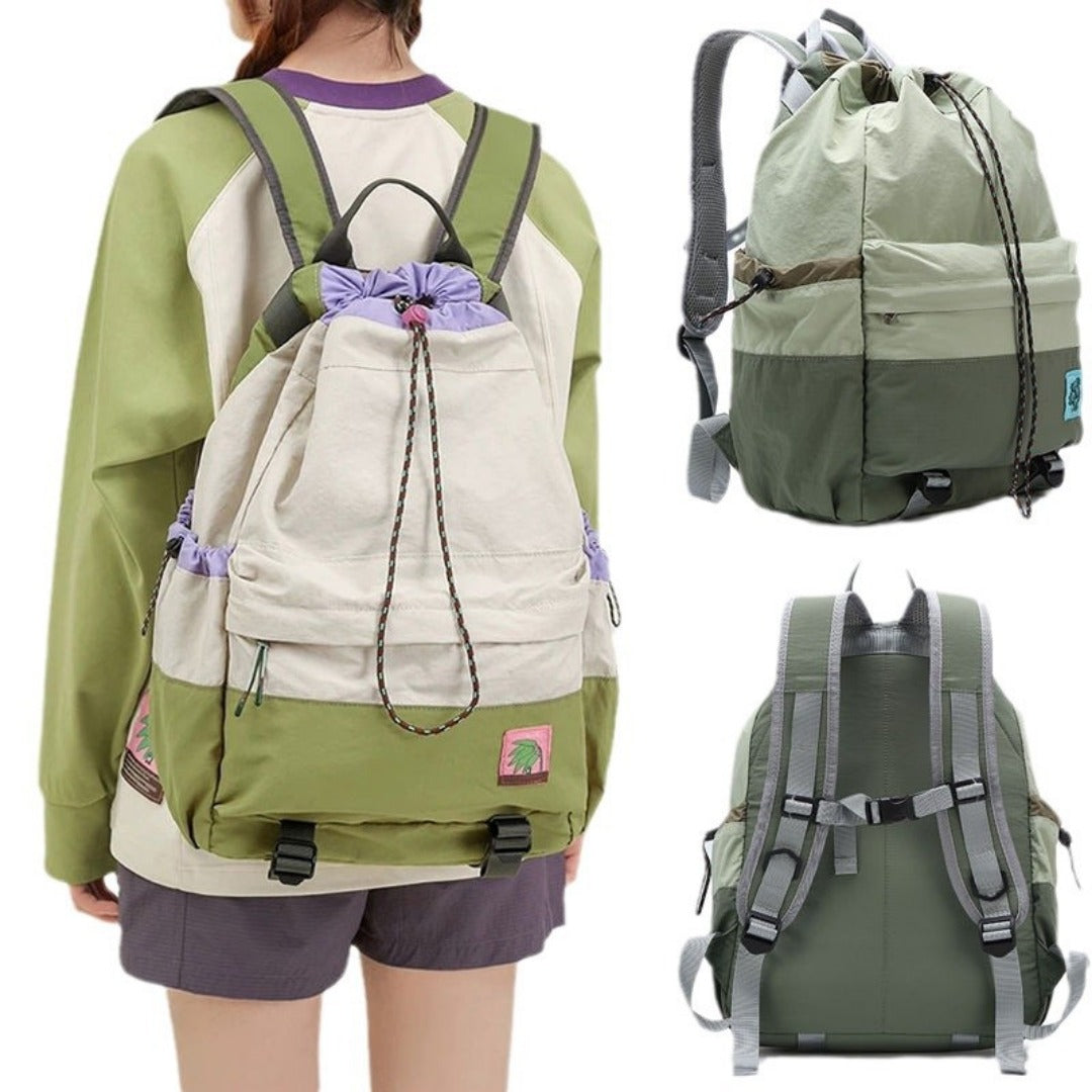 Mochila ligera para mujer, mochila escolar/para ordenador portátil de gran capacidad para viajes y actividades al aire libre, mochila deportiva de montaña con cordón ajustable para hombre 