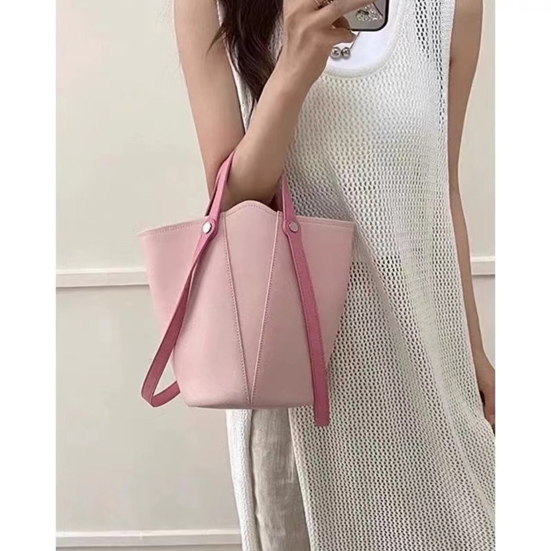 Fashion shoulder bucket bag, women pink small tote bag, women shoulder hobo tote purse