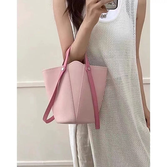 Bolso bandolera tipo cubo de moda, bolso tote pequeño rosa para mujer, bolso tote hobo para mujer 