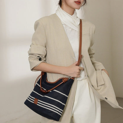 Bolso hobo de piel a juego con rayas negras, bolso de hombro hobo para mujer, gran capacidad, bolso de hombro