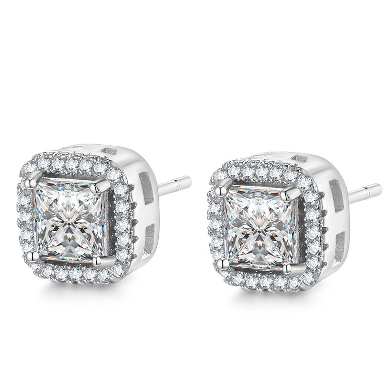 Micro-Set Zircon Stud Earrings