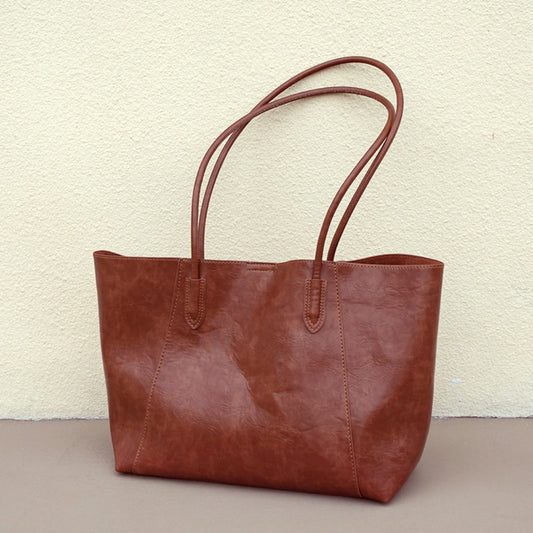 Bolso tote de gran capacidad para mujer, bolso bandolera vintage para ir al trabajo, bolso tote versátil para llevar bajo el brazo, bolso con asa superior 