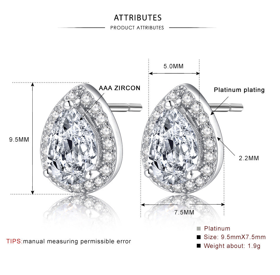 Micro-Set Zircon Stud Earrings