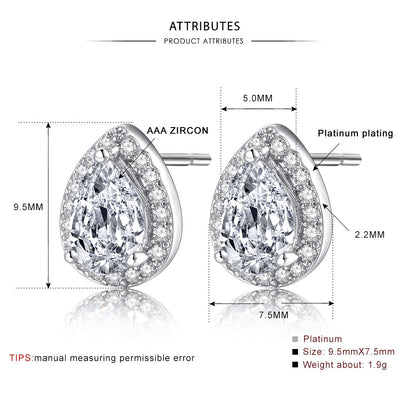 Micro-Set Zircon Stud Earrings