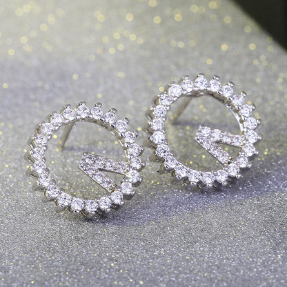 Micro-Set Zircon Stud Earrings