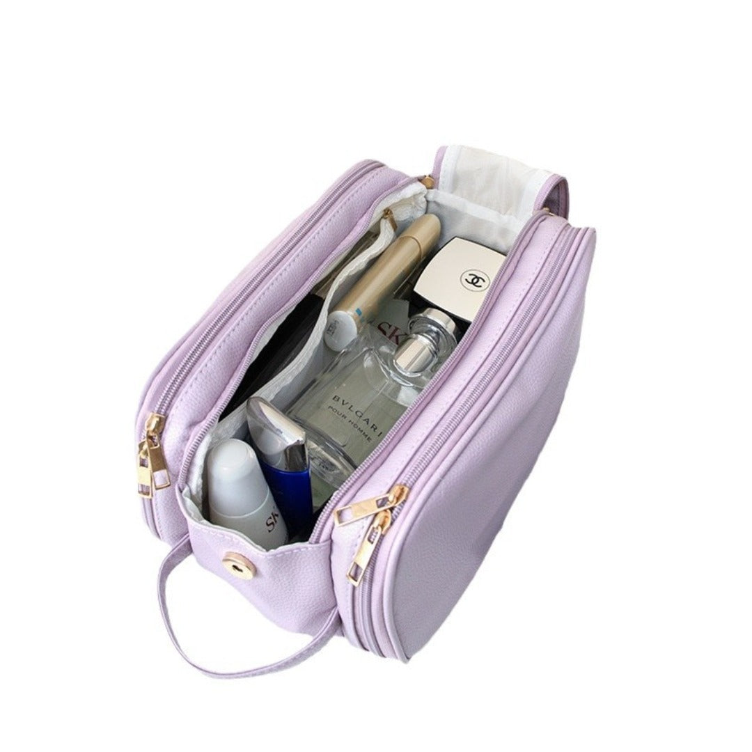 Makeup bag with compartments, Multifunctional cosmetic bag women's large capacity, portable storage bag, partition travel toilet bag, makeup bag organizer,