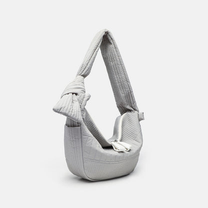 Elegant Folded Hobo Bag Ladies - Lightweight Large Capacity Shoulder Bag & Casual Cloth Crossbody Bag