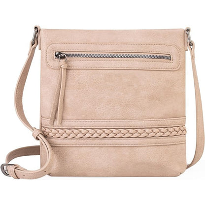 Bolso bandolera multifuncional para mujer, bolso mensajero retro de gran capacidad, bolso cruzado pequeño 