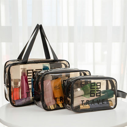 Transparent Toiletry Bag,Wash bag portable cosmetic bag, waterproof travel cosmetics large-capacity storage bag