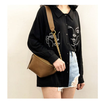 Riñonera de moda – Bolso bandolera elegante para mujer, ideal para el día a día gracias a su cadena ajustable. 