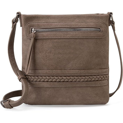 Bolso bandolera multifuncional para mujer, bolso mensajero retro de gran capacidad, bolso cruzado pequeño 