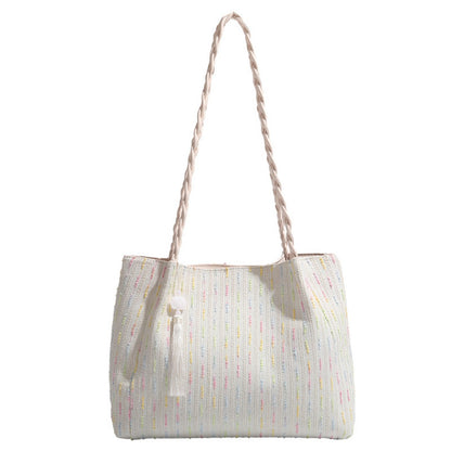 Bolso tote de punto, bolso hobo para mujer, bolso de hombro de gran capacidad para mujer, bolso de lona para llevar debajo del brazo para mujer 