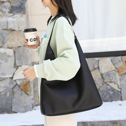 Bolso hobo retro informal, bolso de mano de moda, bolso de hombro de gran capacidad para mujer, de poliuretano. 