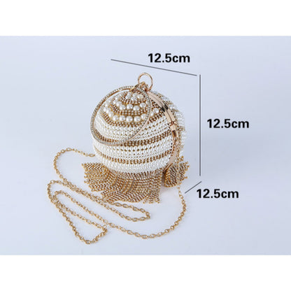 Bolso pequeño y redondo, bolso de vestir versátil, bolso de noche esférico, bolso de noche formal para mujer, bolso de graduación, bolso de fiesta, bolso de mano para graduación, bolso de boda 