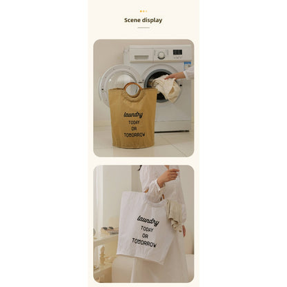 Cesto de lavandería Tote para ropa, cesta de gran capacidad para pantalones y ropa, cesta de lavandería impermeable de poliéster 