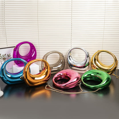 Elegante bolso de noche – Bolso de cena dorado y plateado, elegante neceser de maquillaje acrílico, bolso perfecto para graduación, bolso de fiesta y bolso de mano para bodas 