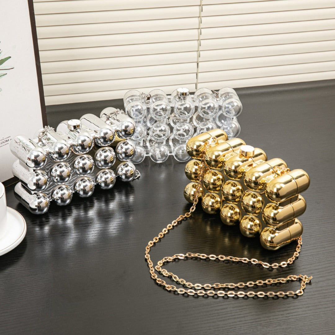 Bolso acrílico, bolso bandolera de lunares para fiesta, bolso de fiesta, bolso de mano para graduación, bolso de boda, bolso de noche, bolso para cena. 