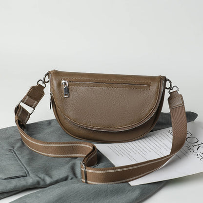 Elegante bolso bandolera pequeño – Bolso tipo silla de montar con múltiples bolsillos, perfecto para el uso diario de la mujer. 