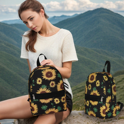 Mochila con estampado de girasoles, mochila ligera de gran capacidad, bolso de viaje, mochila de nylon para guardar artículos de viaje. 