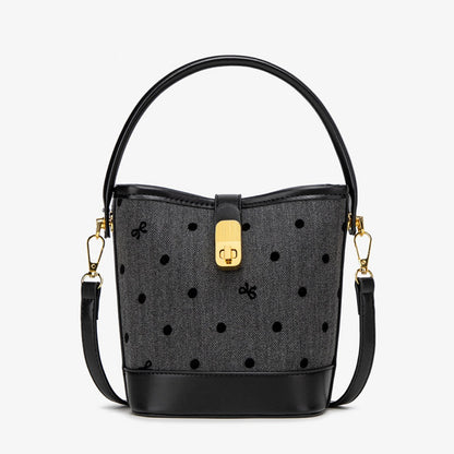 Fashion casual bucket bag, simple handbag, small tote bag, versatile commuter shoulder Crossbody bag
