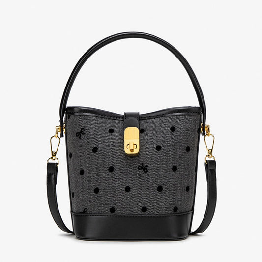 Fashion casual bucket bag, simple handbag, small tote bag, versatile commuter shoulder Crossbody bag