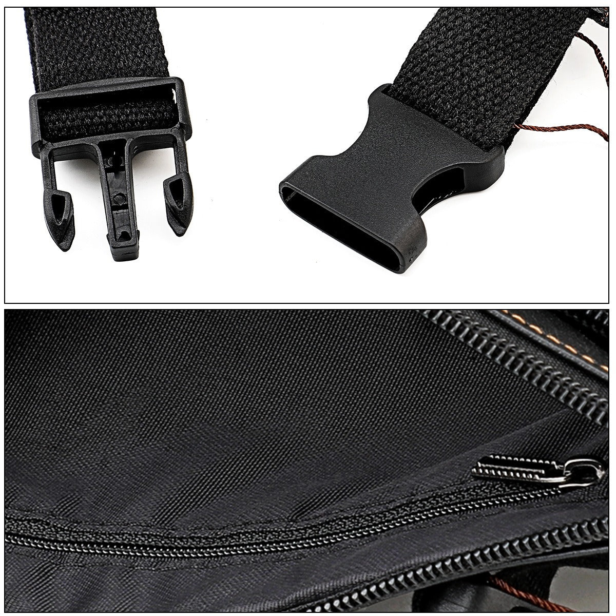 Riñonera multifuncional de piel auténtica para hombre y mujer – Ideal para viajes, deportes, correr y vacaciones, con múltiples bolsillos.