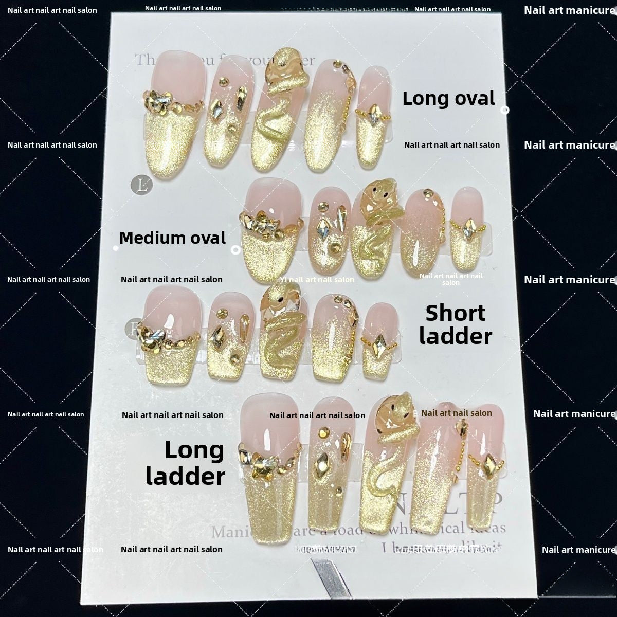 0955- Handmade press on nails fake nails removable