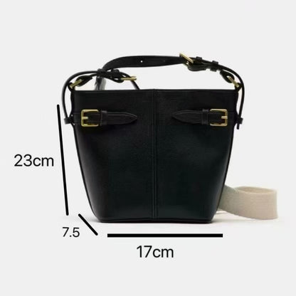 Women's Versatile Pin Buckle Ornament Bag – Stylish Ribbon Shoulder Crossbody Bucket Bag & Small Shoulder Bag Purse hobo