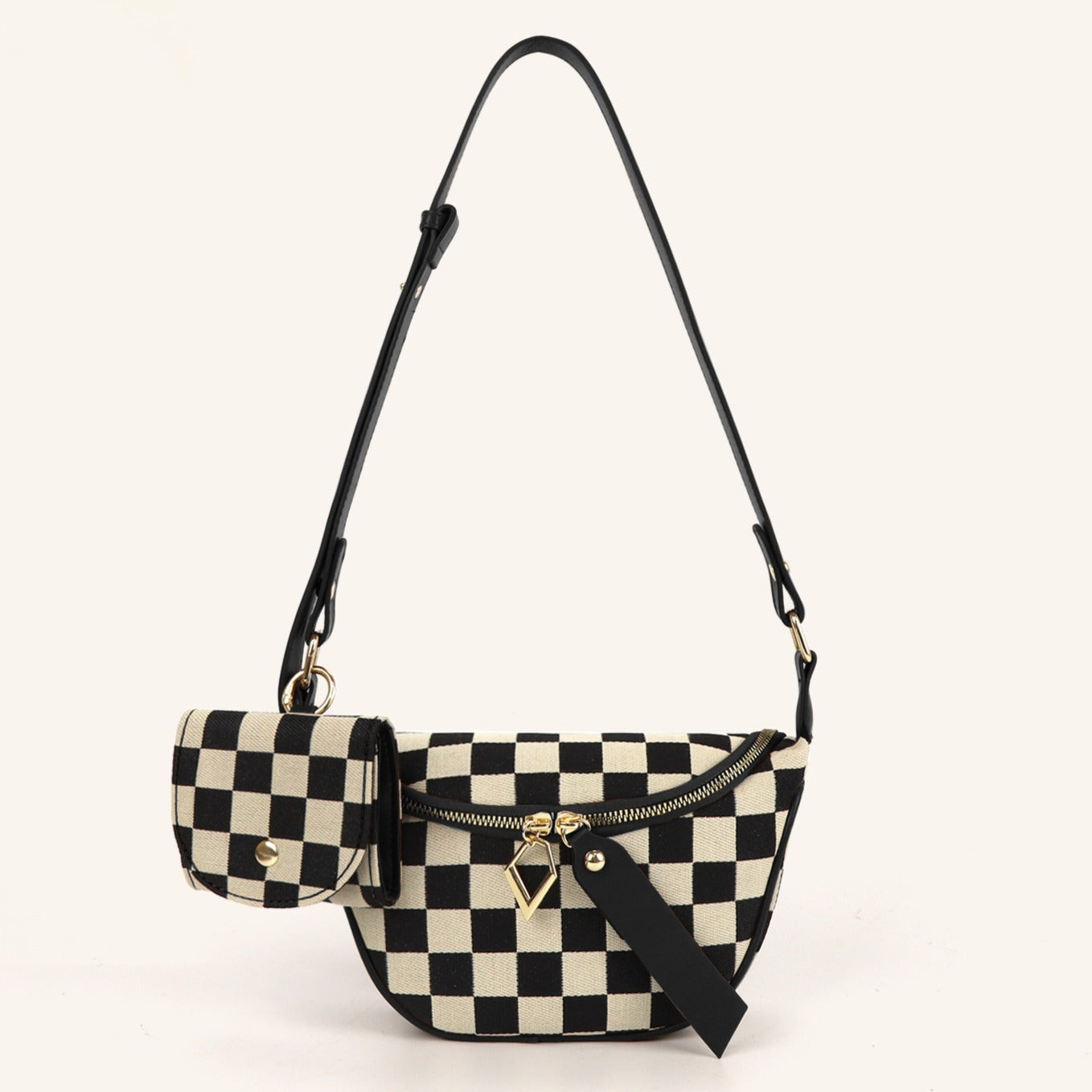 Small Crossbody Versatile Checkerboard Chest Bag – Fashion Plaid Waist Bag, Stylish Messenger Bag & Fanny Pack for Everyday Use
