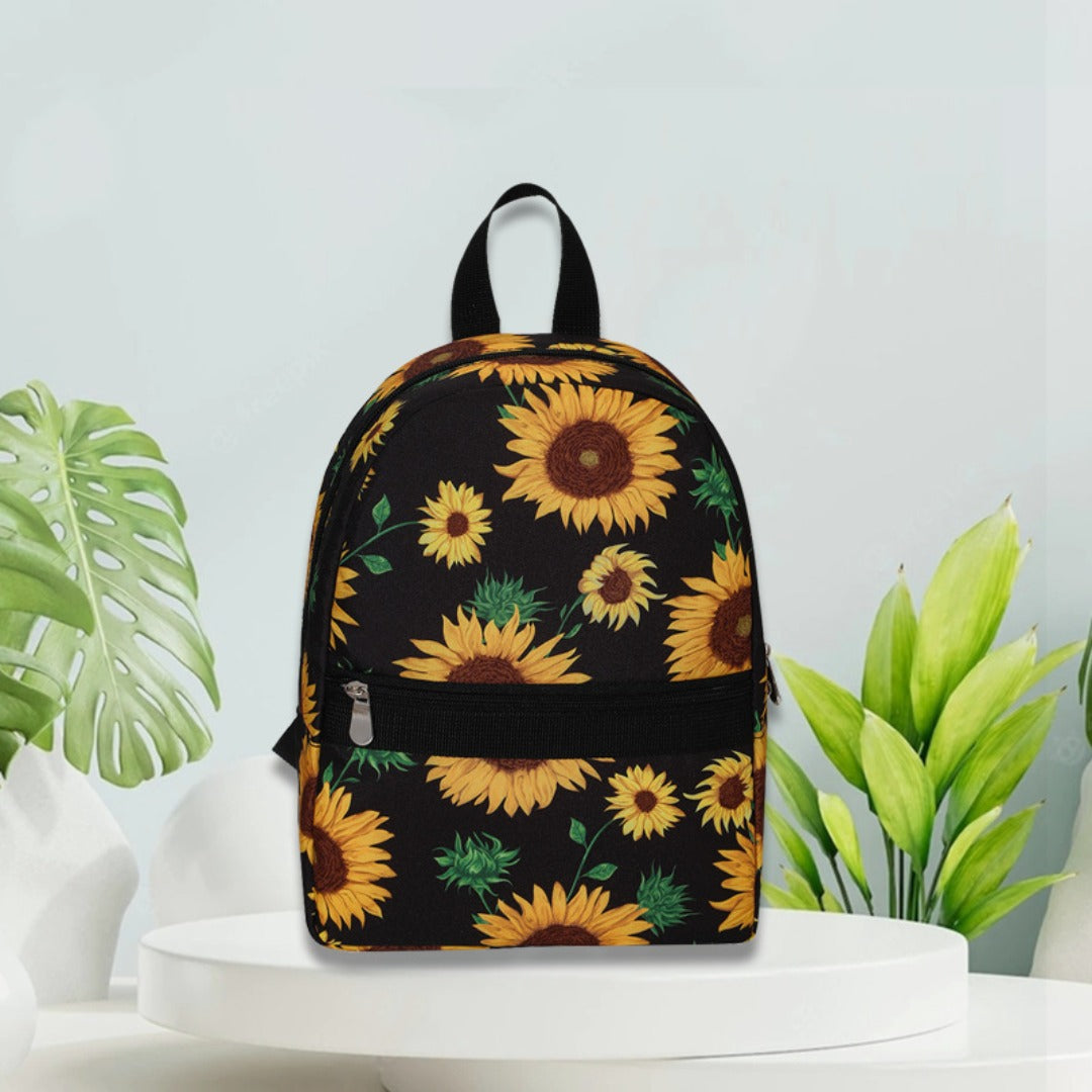 Mochila con estampado de girasoles, mochila ligera de gran capacidad, bolso de viaje, mochila de nylon para guardar artículos de viaje. 