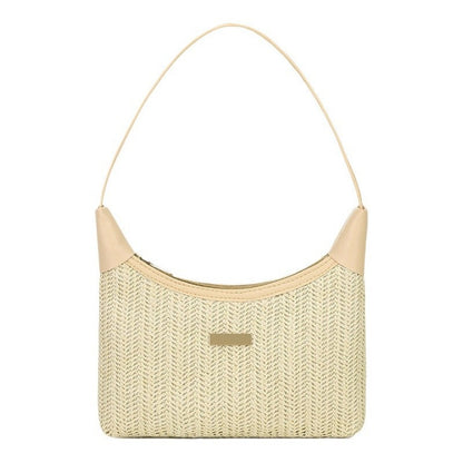 Chic Small Shoulder Straw Bag – Stylish Crossbody Bag for Ladies, Versatile Summer Hobo Bag