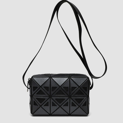 Fashion mini square box, hollow geometric design splicing crossbody bag, fashion commuter shoulder Crossbody bag, small square purse