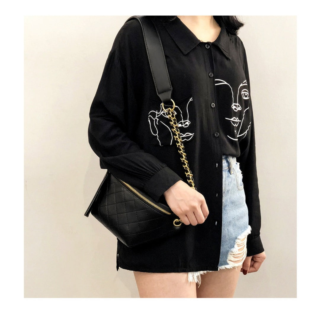 Riñonera de moda – Bolso bandolera elegante para mujer, ideal para el día a día gracias a su cadena ajustable. 