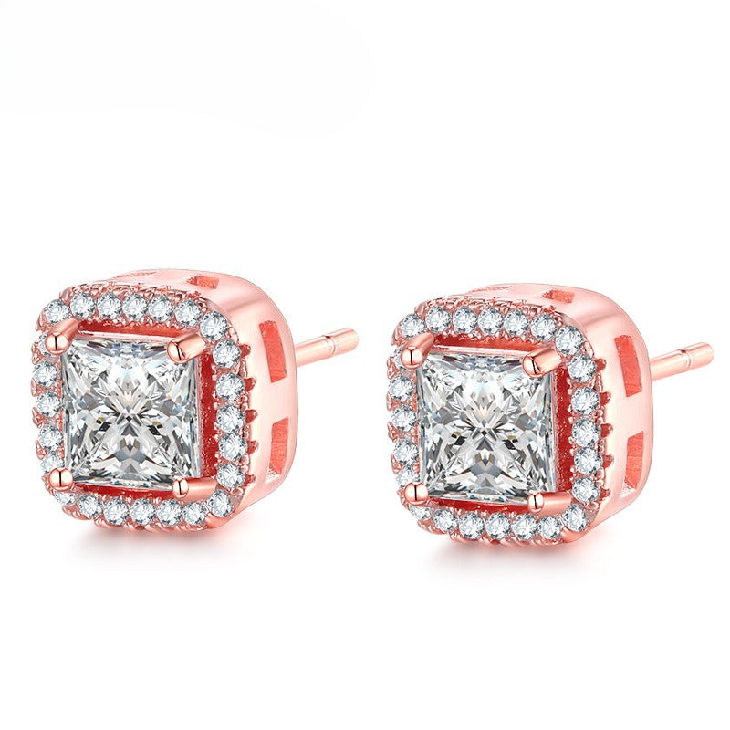 Micro-Set Zircon Stud Earrings