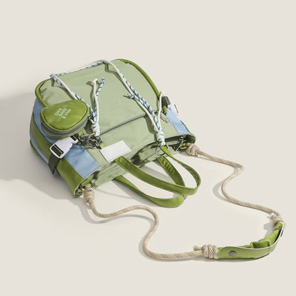Bolso tote portátil de color verde aguacate, bolso de compras de gran capacidad, bolso de hombro con monedero. 