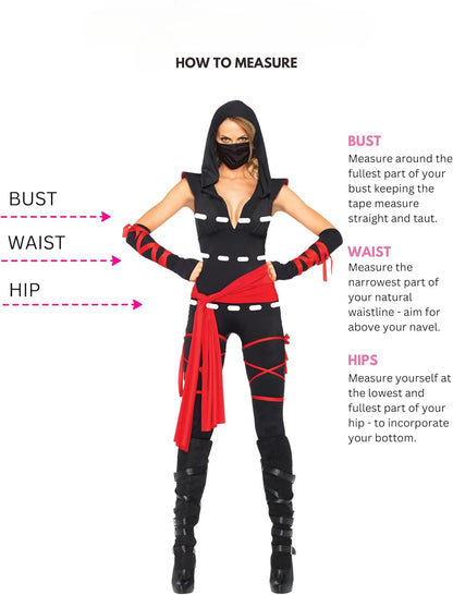 Women's 4 Pc Deadly Ninja Costume Halloween deadpool