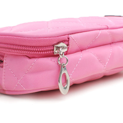 Nylon Cosmetic Bag, Waterproof Geometric Rhombus Cosmetic Wash Bag, makeup bag with compartments for College Dorm Camp Gym