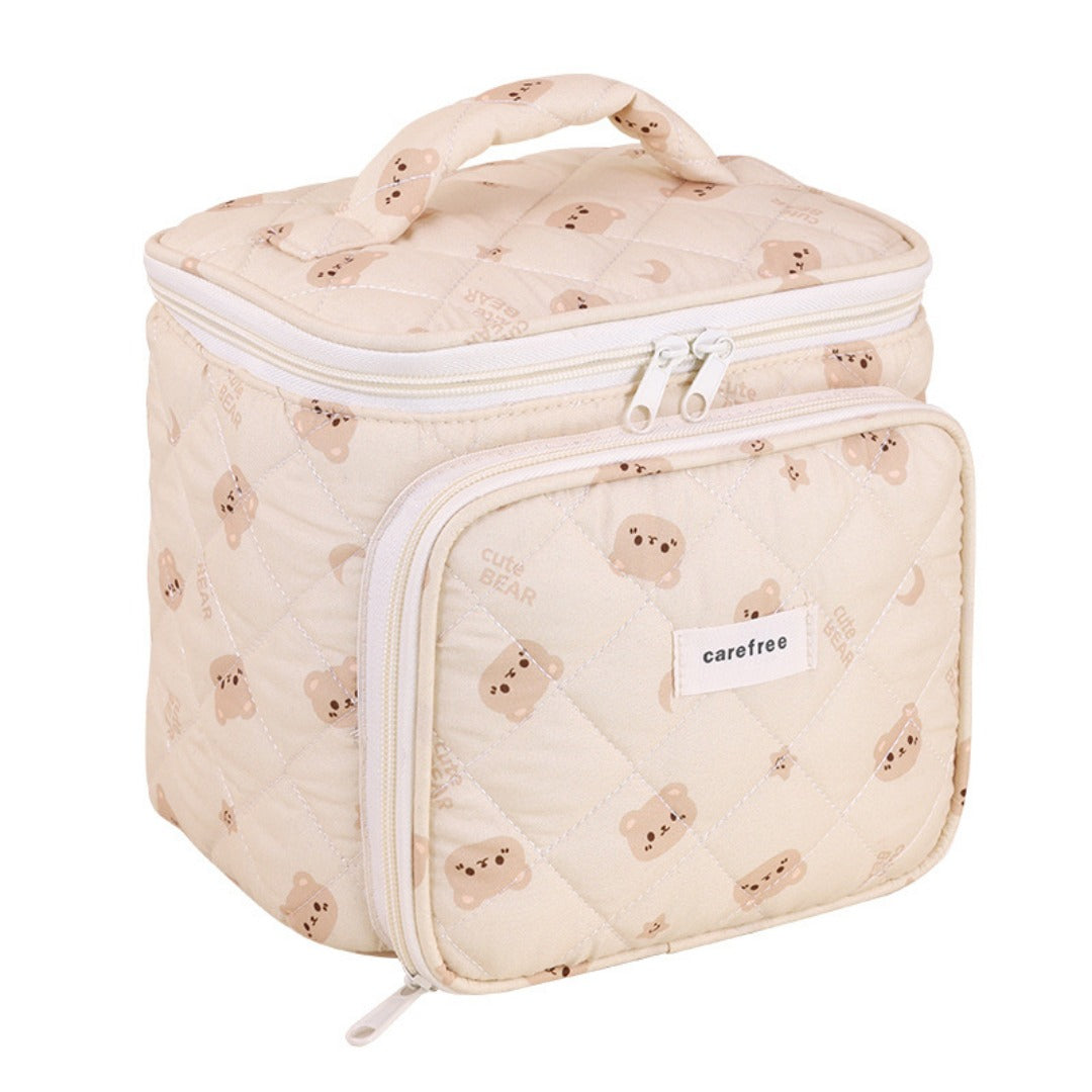 Multifunctional cosmetic bag, partition storage cosmetic bag, storage bag, travel portable toilet bag, makeup bag with compartments,