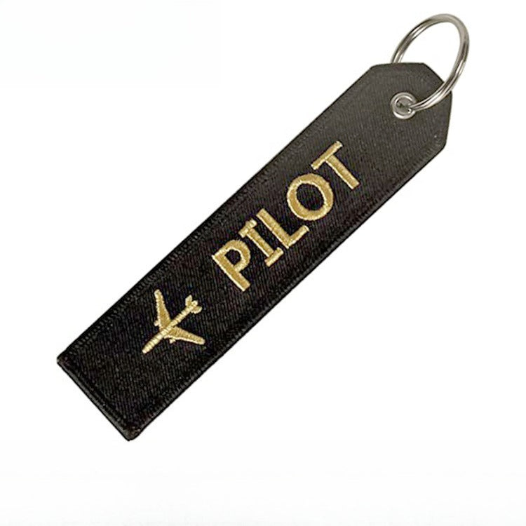 Double-sided Letter Woven Mark Embroidery Keychain Finished Decorative Materials, Luggage DIY Embroidery Key Pendant Customization -dropshippingabc.com