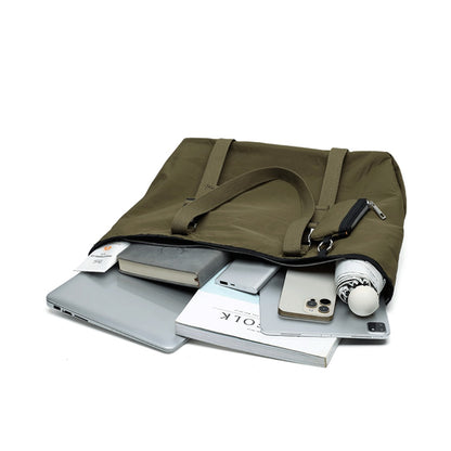 Bolso tote de gran capacidad para mujer, bolso de hombro de moda, bolso de hombro casual y elegante, bolso de estudiante, bolso tote de lona extragrande con pequeño monedero 