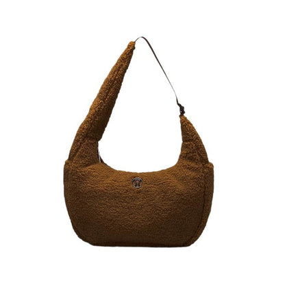 Bolso hobo Plush Cloud, bolso ligero ajustable para llevar bajo el brazo, elegantes bolsos hobo, bolso de hombro hobo. 