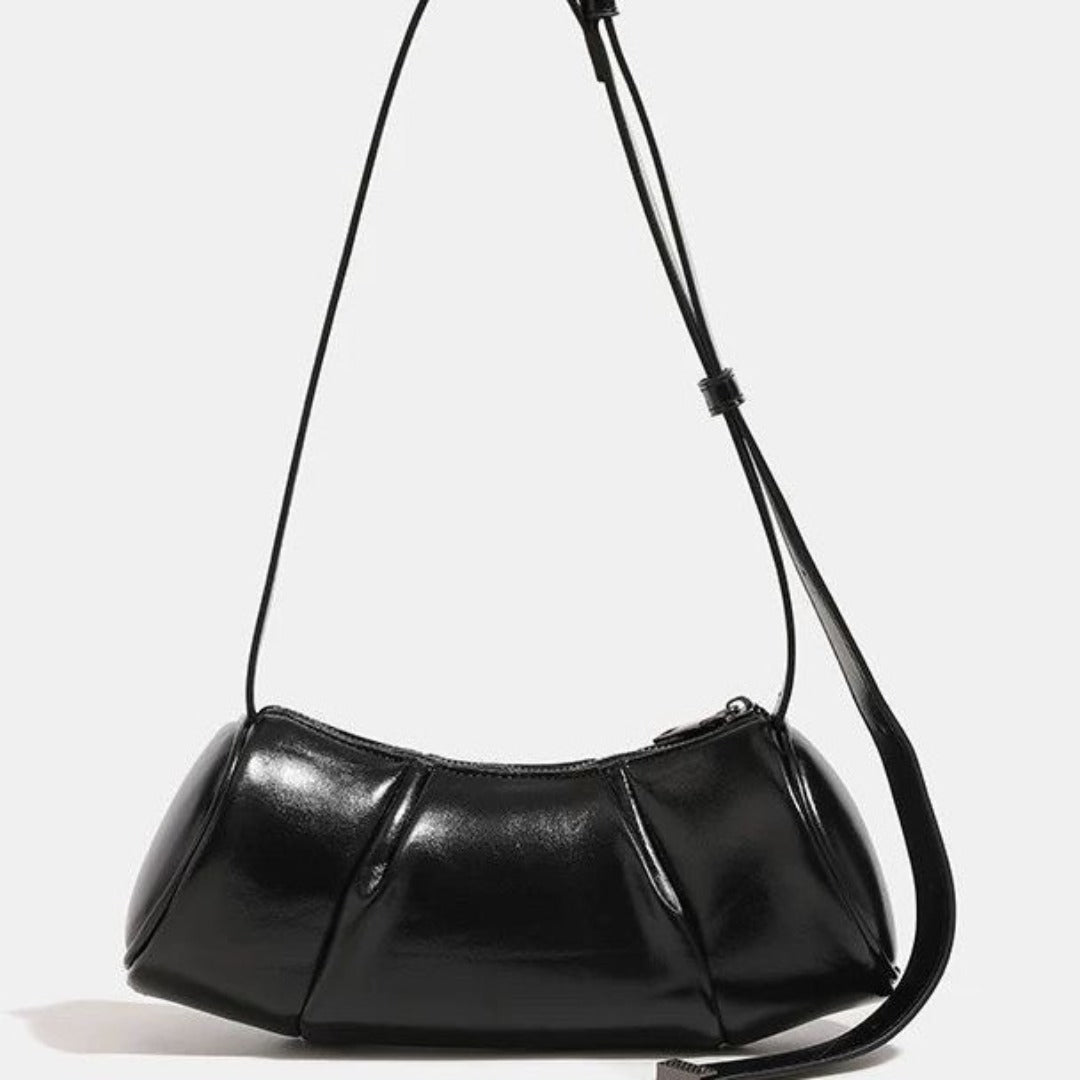 Elegante bolso cilíndrico plegable - Bolso pequeño tipo almohada con estilo y bolso cruzado informal para mujer | Diseño retro de moda 