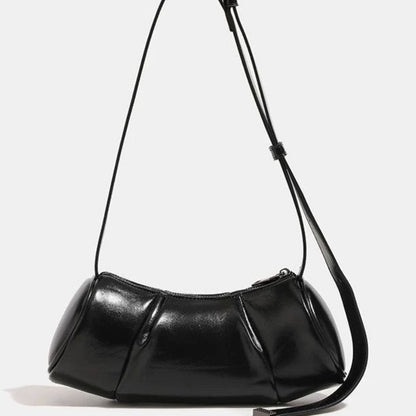 Elegante bolso cilíndrico plegable - Bolso pequeño tipo almohada con estilo y bolso cruzado informal para mujer | Diseño retro de moda 